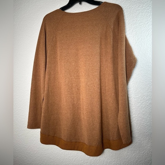 Doe & Rae Brown Sweater with Zip Up Sides - Picture 3 of 4